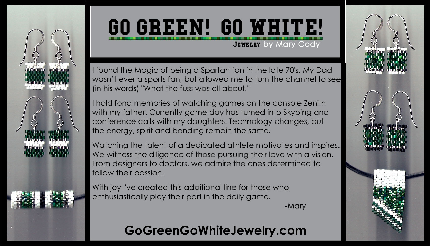 Go Green! Go White! Jewelry